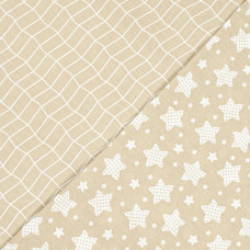 Дитячий комплект постільної білизни “ЗОРІ В ГОРОХ/ПАРКЕТ" (пудровий) 183208