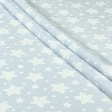 Півтораспальний комплект постільної білизни “ЗОРІ В ГОРОХ/ПАРКЕТ” (світло-блакитний) 183206