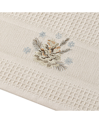 Рушник вафельний Home Line (пісочний колір, з вишивкою шишка) 45x70см 180068