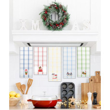 Рушник вафельний Home Line (смужка червона, з вишивкою машина) 45x70см 180060