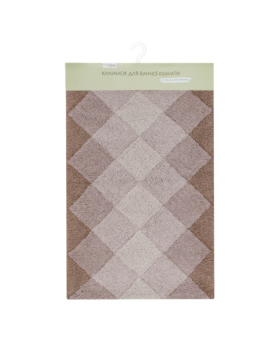 Килимок для ванної "Rhombs" (бежевий) 60x90см 179639