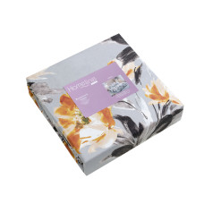 Євро комплект постільної білизни Home Line "ПІВОНІЯ" (сірий) 179233