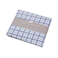 Півтораспальний комплект постільної білизни Home Line "КЛІТИНКА " (блакитна/сіро-блакитний) 1