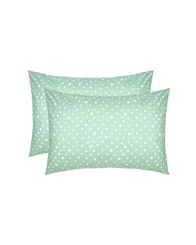 Наволочки бязеві (2шт.) "Горох" (білий на зеленому) 50х70см 178722