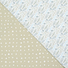 Півтораспальний комплект постільної білизни Home Line "ЦВІТІННЯ ТРАВ/ГОРОХ" (блакитний/бежевий) 1768