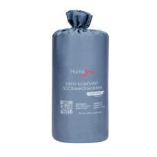 Євро комплект постільної білизни Home Line "Сатин Люкс" (сіро-блакитний) 176556