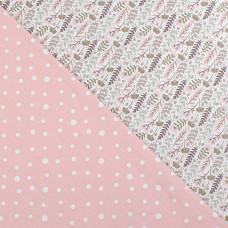 Півтораспальний комплект постільної білизни Home Line "Цвітіння трав/Горох" (рожевий) 176186