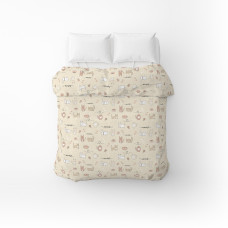 Підковдра бязева Home Line "Котяча радість" (пісчано-рожевий) 145х215см 175861