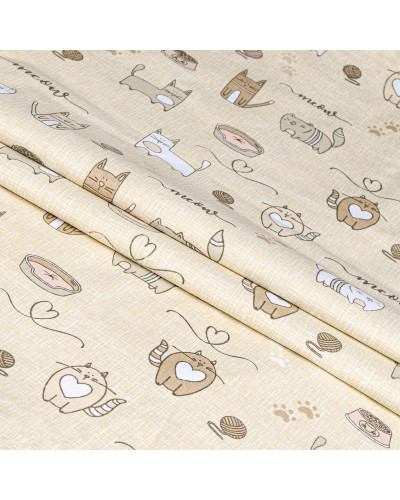 Підковдра бязева Home Line "Котяча радість" (пісчано-рожевий) 145х215см 175861