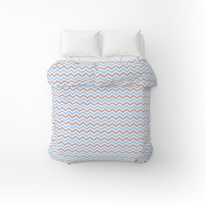 Підковдра бязева Home Line "Зіг заг" (блакитно-коричневий) 145х215см 175860