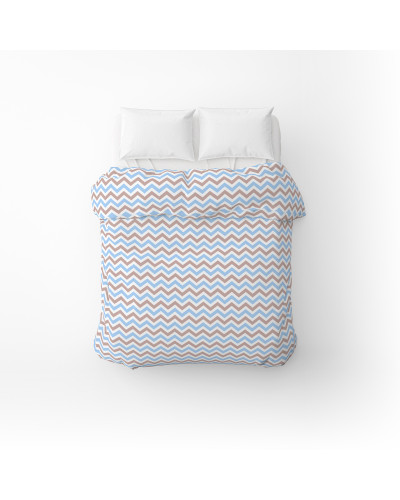 Підковдра бязева Home Line "Зіг заг" (блакитно-коричневий) 145х215см 175860