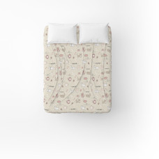 Простирадло бязеве Home Line "Котяча Радість" 150х215см (пісчано-рожевий) 175859