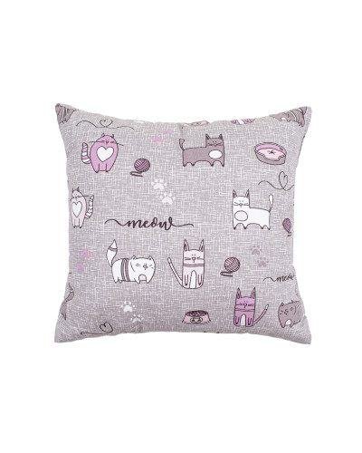 Подушка декоративна Home Line "Кіт на кухні" (сіро-бузковий) 40х40см 175283