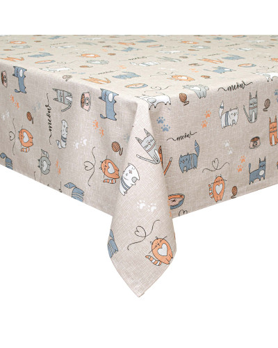 Скатертина Home Line "Кіт на кухні" (бежевий) 150х150см 175274
