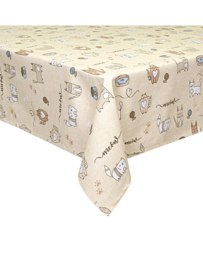 Скатертина Home Line "Кіт на кухні" (пісочний) 120х150см 175271