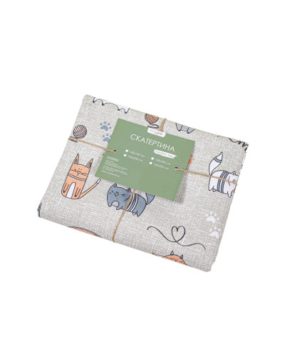 Скатертина Home Line "Кіт на кухні" (бежевий) 120х150см 175269