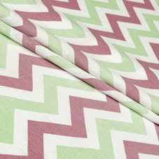 Півтораспальний комплект постільної білизни Home Line "Зіг Заг" (лілово-зелений) 174751