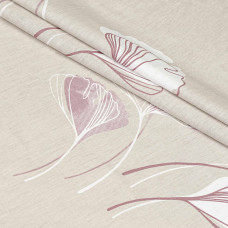 Півтораспальний комплект постільної білизни Home Line "Гінко Білоба" (бежево-ліловий) 174458