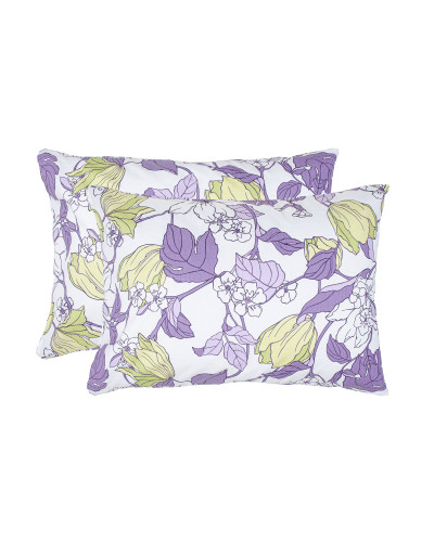 Наволочки бязеві (2шт.) "Весняний Вечір" (бузково-зелений) 50х70см 174441