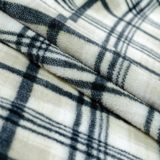 Плед фланель Home Line "Клітинка" (антрацитово-бежевий) 220х195см 170806
