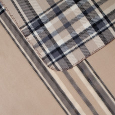 Плед флісовий Home Line Полар "Клітинка"  (бежево-чорний) 130х160см 170771