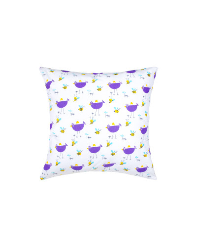 Наволочка бязева дитяча "Кури" (фіолетовий) 60х60см 169097