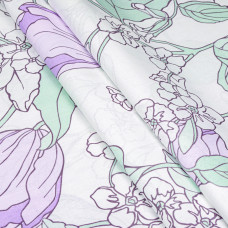 Півтораспальний комплект постільної білизни Home Line "Весняний вечір" (лілово-ментоловий) 168343