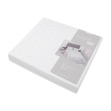 Євро комплект постільної білизни Home Line "Жакард горошок" (білий) 168006
