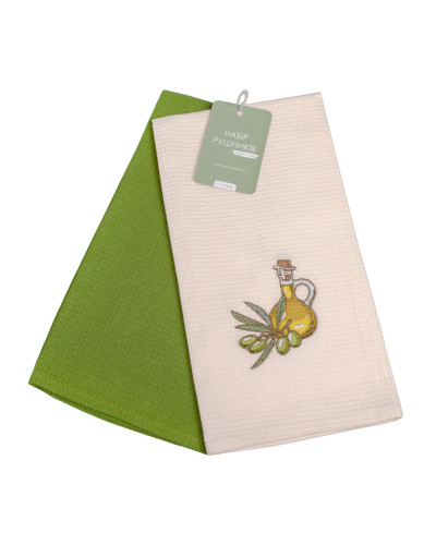 Набір кухонних рушників Home Line 2шт. "Оливкова олія" 45х60см 167083
