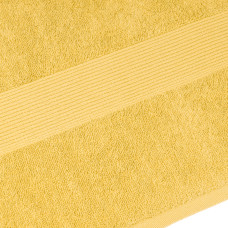 Рушник махровий з бордюром (жовтий) 70х140см 165688