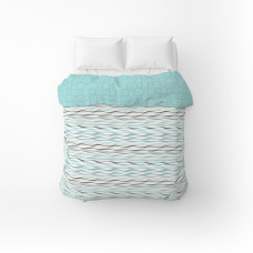 Підковдра бязева Home Line "Хвиля, клітинка бірюзова" 145х215см 165437