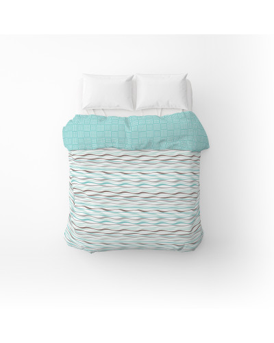 Підковдра бязева Home Line "Хвиля, клітинка бірюзова" 145х215см 165437