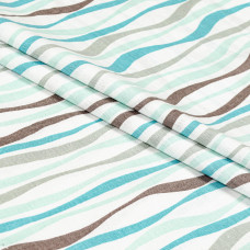 Підковдра бязева Home Line "Хвиля, клітинка бірюзова" 145х215см 165437