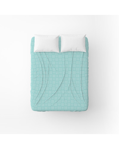 Простирадло бязеве Home Line "Клітинка бірюзова" 150х215см 165435