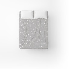 Простирадло бязеве Home Line "Волошки білі на сірому" 150х215см 165434