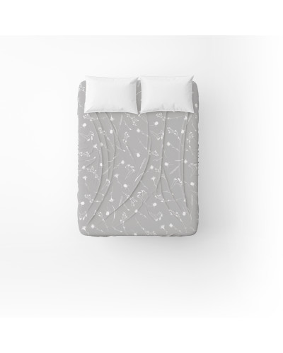 Простирадло бязеве Home Line "Волошки білі на сірому" 150х215см 165434
