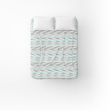 Простирадло бязеве Home Line "Хвиля бірюзова" 145х215см 165389