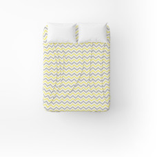 Простирадло бязеве Home Line "Зіг заг сіро-жовтий" 150х215см 165231
