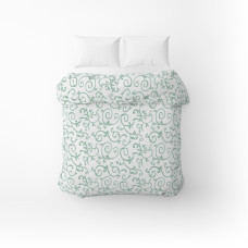 Підковдра бязева Home Line "Вензель" (зелений) 145х215см 165101