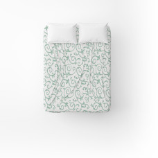 Простирадло бязеве Home Line "Вензель" (зелений) 150х215см 165095