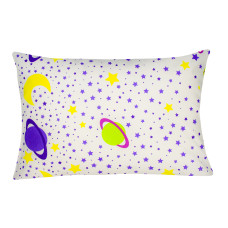 Наволочка бязева Home Line "Коти фіолетово-лаймові" 50х70см 163821