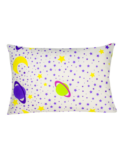 Наволочка бязева Home Line "Коти фіолетово-лаймові" 50х70см 163821