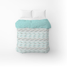 Підковдра бязева Home Line "Хвиля, клітинка бірюзова" 145х215см 163820