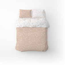 Півтораспальний комплект постільної білизни Home Line "Волошки" (білі та бежеві) 163448