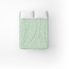 Простирадло бязеве Home Line "Волошки" (білі на зеленому) 150х215см 163013