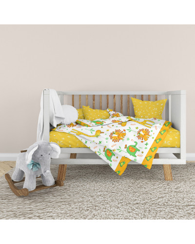 Дитячий комплект постільної білизни Home Line "Мадагаскар" (жовтий, зелений 163009)