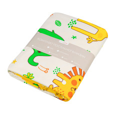 Півтораспальний (дитячий) комплект постільної білизни Home Line "Мадагаскар" (жовтий, зелений)