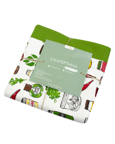 Скатертина Home Line "Спеції" (салатовий) 140х180см 162766