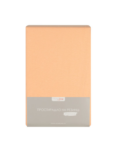 Простирадло трикотажне на резинці Home Line (персиковий) 90х200см 162593