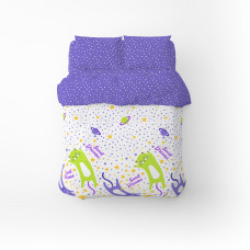 Дитячий комплект постільної білизни Home Line "Коти та зорі різні" (фіолетовий) 162247